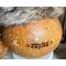 This shows the back of the Christmas gourd. I have engraved his name, Jingle, with a wood-burning pen. 